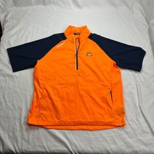 Sunice Golf Windbreaker Pullover Orange Navy Blue Short Sleeve Jacket S53002C